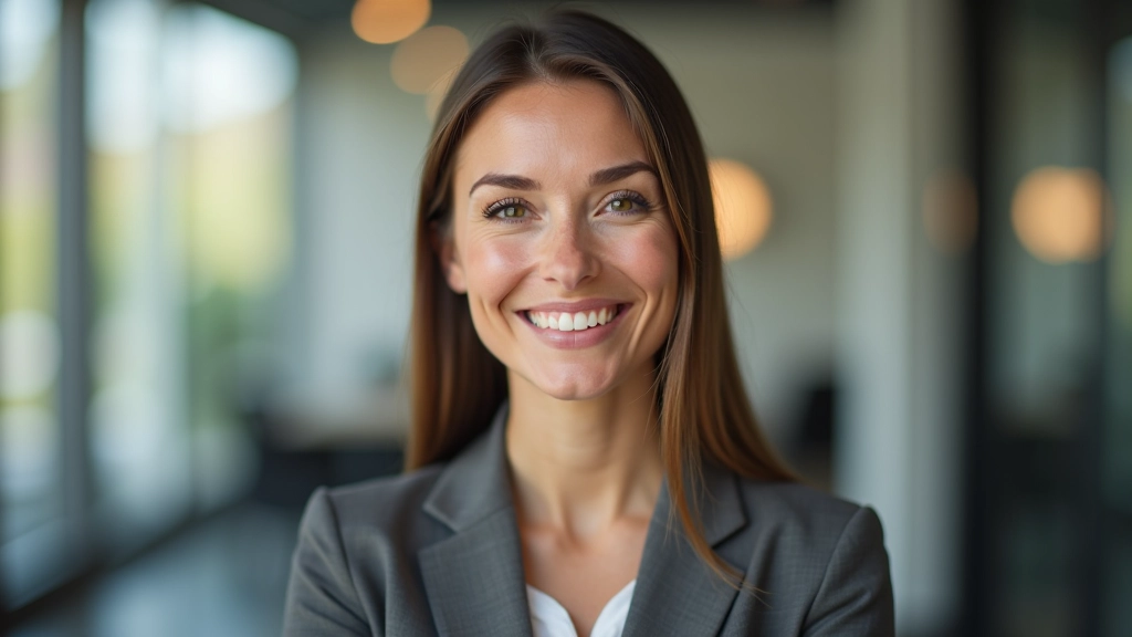 Doradca finansowy pracujący z klientami, portret do klatki piersiowej, biuro konsultacyjne, naturalne światło